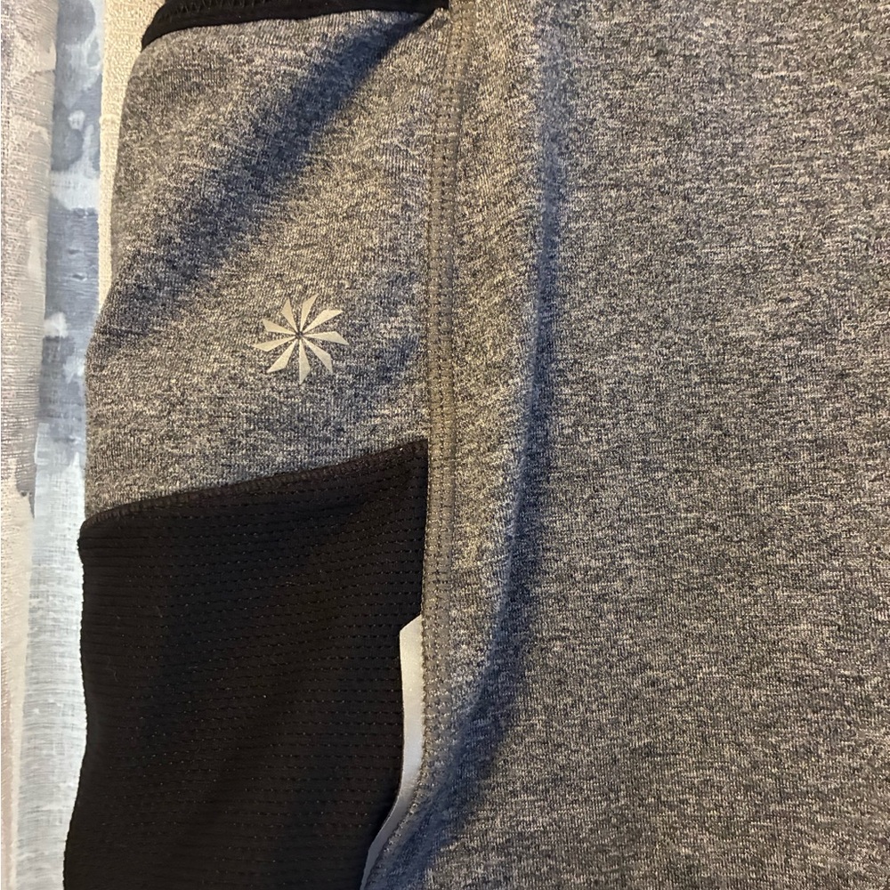 Athleta Gray and Black Skirted Leggings - Picture 3 of 4